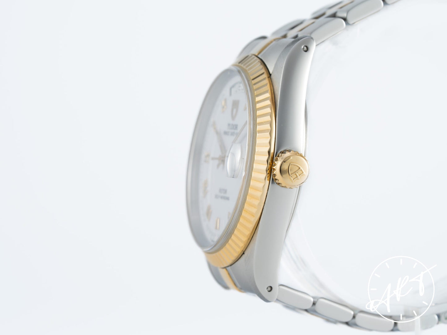 Tudor Prince Day-Date White Roman Dial 18K Gold & SS Watch 76213
