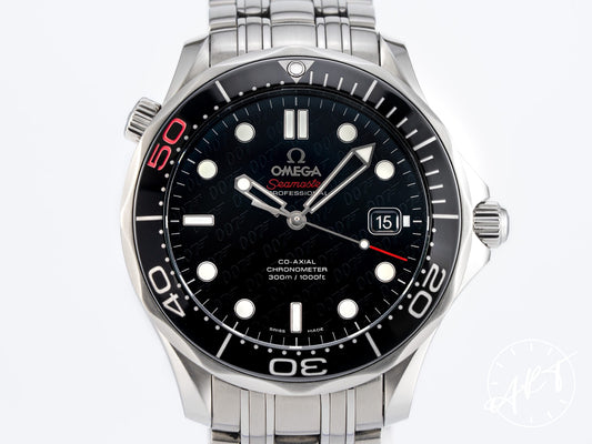 Omega Seamaster Diver 300M Co-Axial Black Dial SS James Bond 50th Anniv Watch