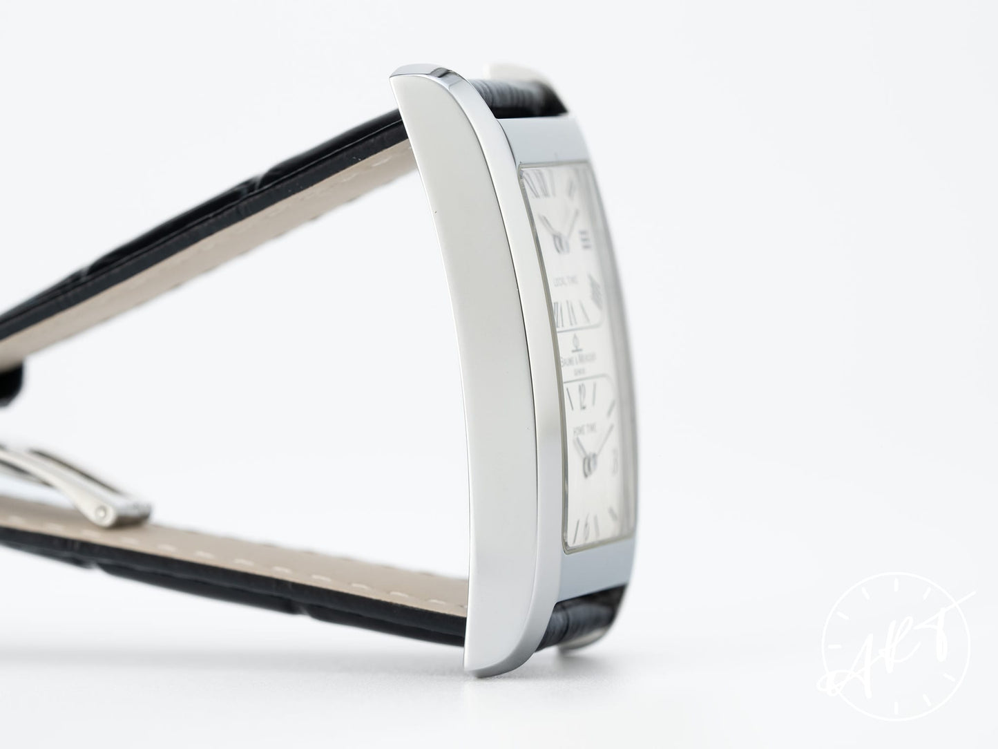 Baume & Mercier Hampton Dual Time Cream Dial SS Quartz Watch MV045121