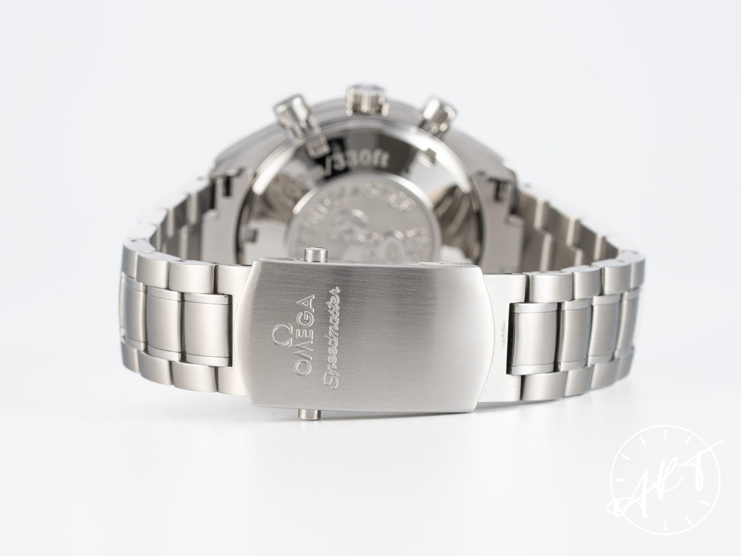 Omega Speedmaster Date 40 Chronograph Silver Dial SS Auto Watch w/ Box & Manual