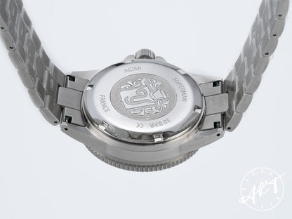 NEW Yema Superman II Black Maxi Dial Stainless Steel Auto Diver Watch w/ B&P