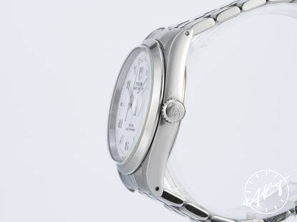 Tudor Prince Day-Date White Arabic Dial SS Auto Watch 76200 w/ Paper