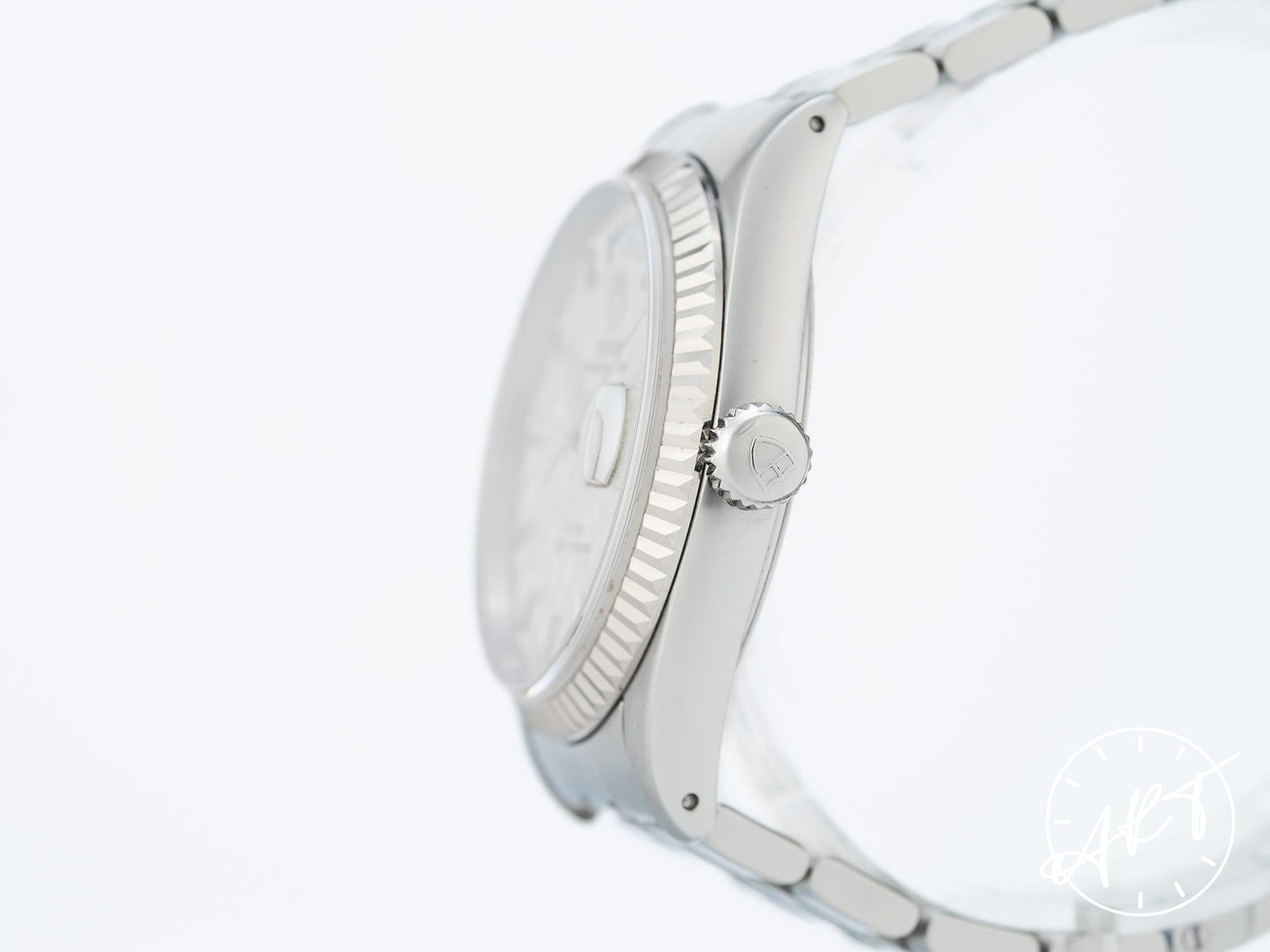 Tudor Prince Day-Date Silver Linen Dial SS Auto Watch 76214