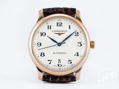 Longines Master Collection Silver Dial 18K Rose Gold Automatic Watch in FULL SET
