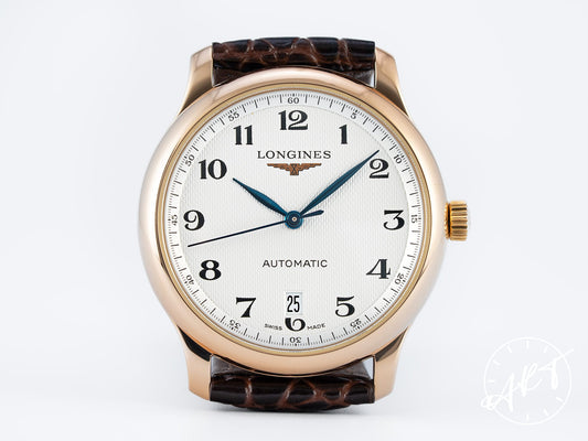 Longines Master Collection Silver Dial 18K Rose Gold Automatic Watch in FULL SET