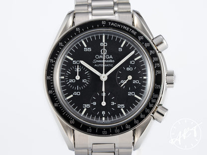 Omega Speedmaster Reduced Chronograph Black Dial SS Auto Watch 3510.50.00 w/ B&P