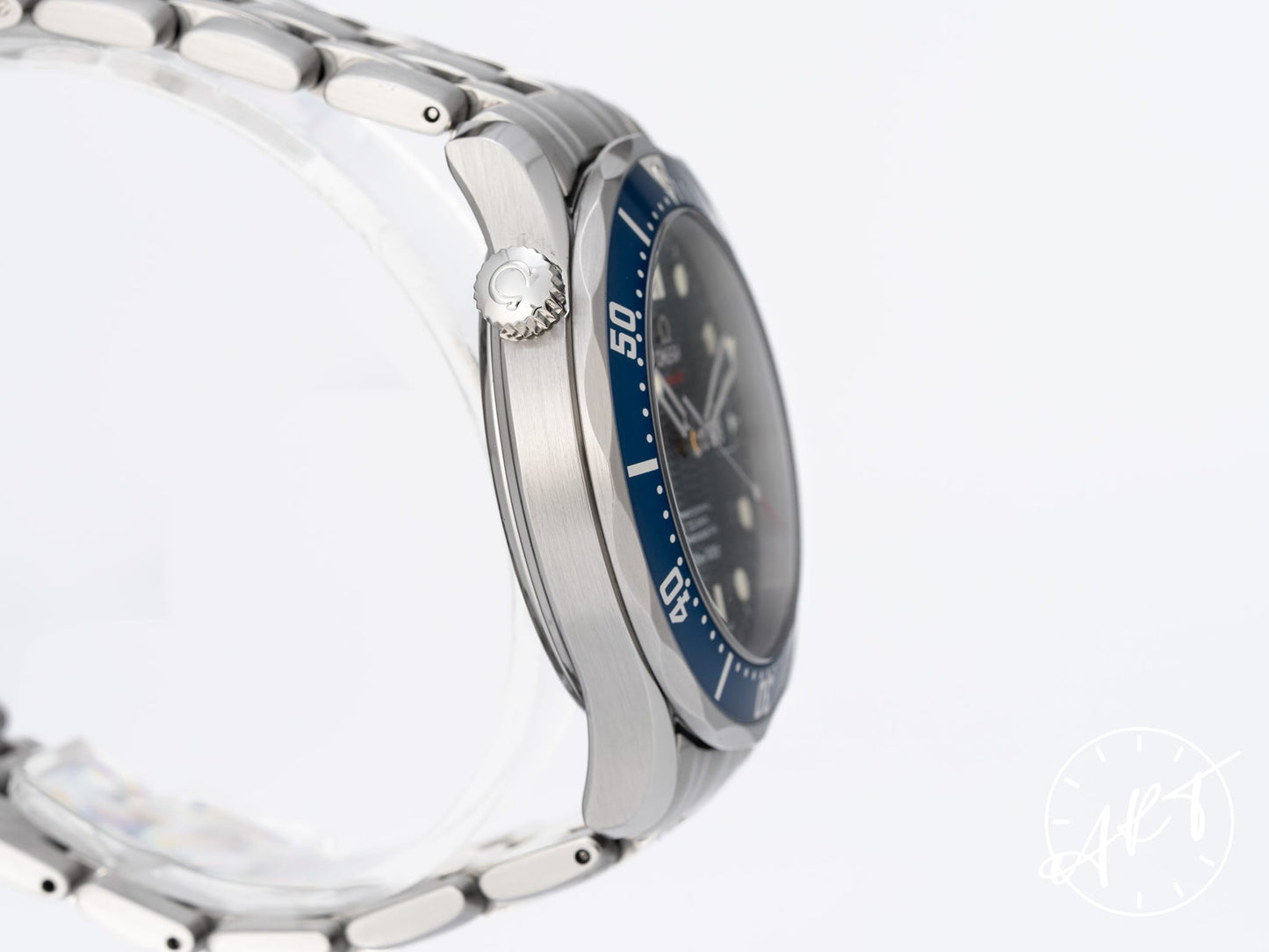 Omega Seamaster 300 Blue Wave Dial SS Auto Diver Watch 2220.80.00 w/ B&P