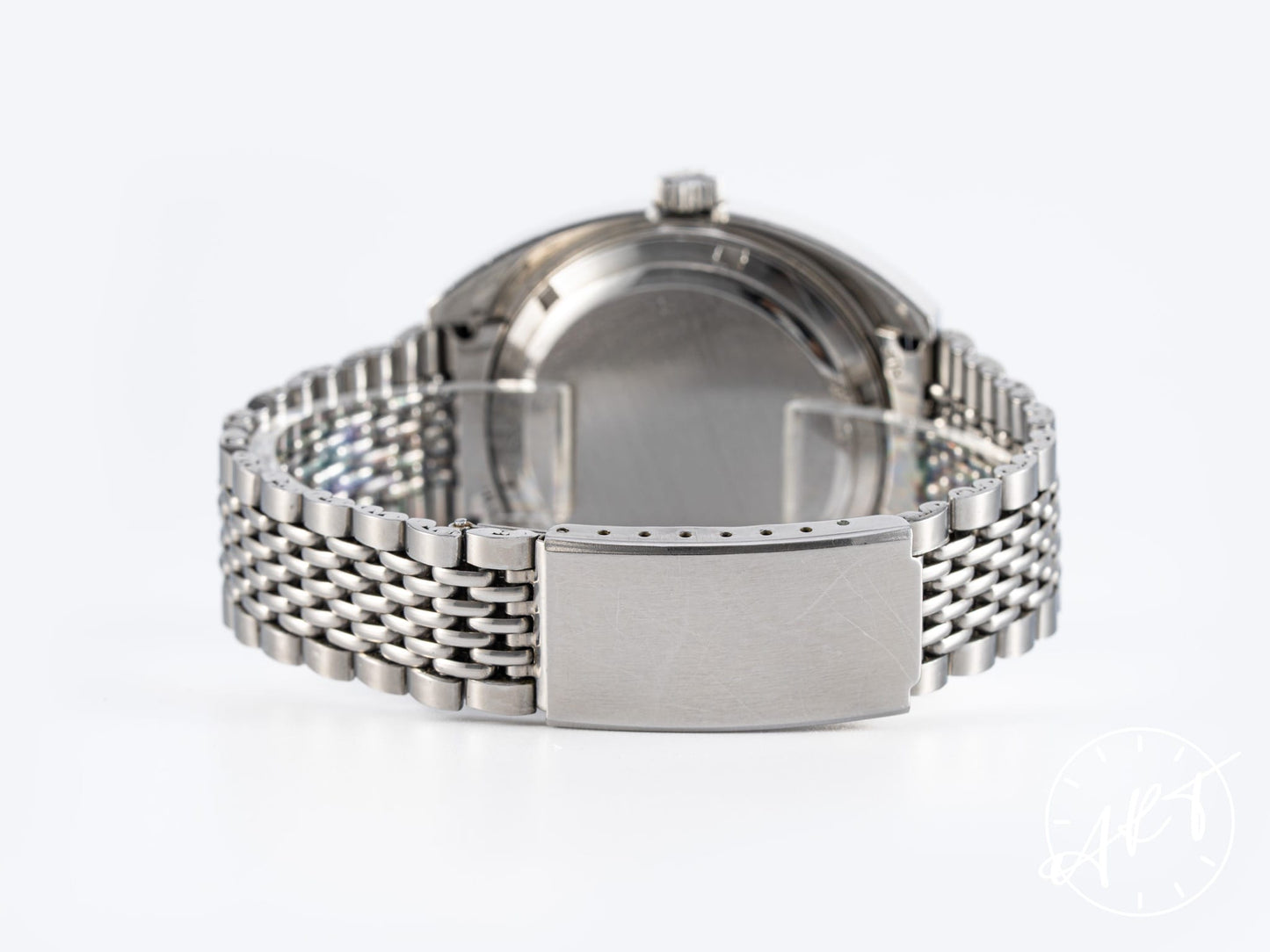 Vintage Heuer Autavia Chronograph Reverse Panda Dial SS Auto Watch 1163