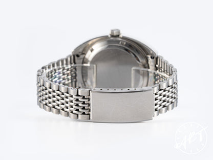 Vintage Heuer Autavia Chronograph Reverse Panda Dial SS Auto Watch 1163