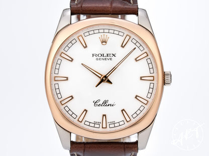 Rolex Cellini Danaos White Dial 18K RG & 18K WG Manual Watch 4243/9 w/ Box