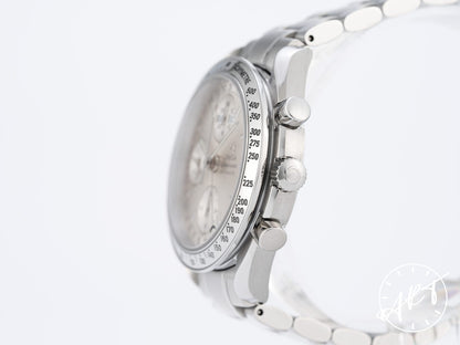 Omega Speedmaster Triple Date Chrono Silver Dial SS Watch 3523.30.00 w/ Papers