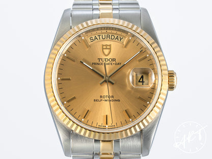 Tudor Prince Day-Date Gold Dial Two-Tone 18K Gold & SS Auto Watch 76213