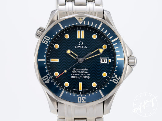 Omega Seamaster Diver 300M Blue Dial PATINA SS Auto Watch 2531.80.00 w/ B&P