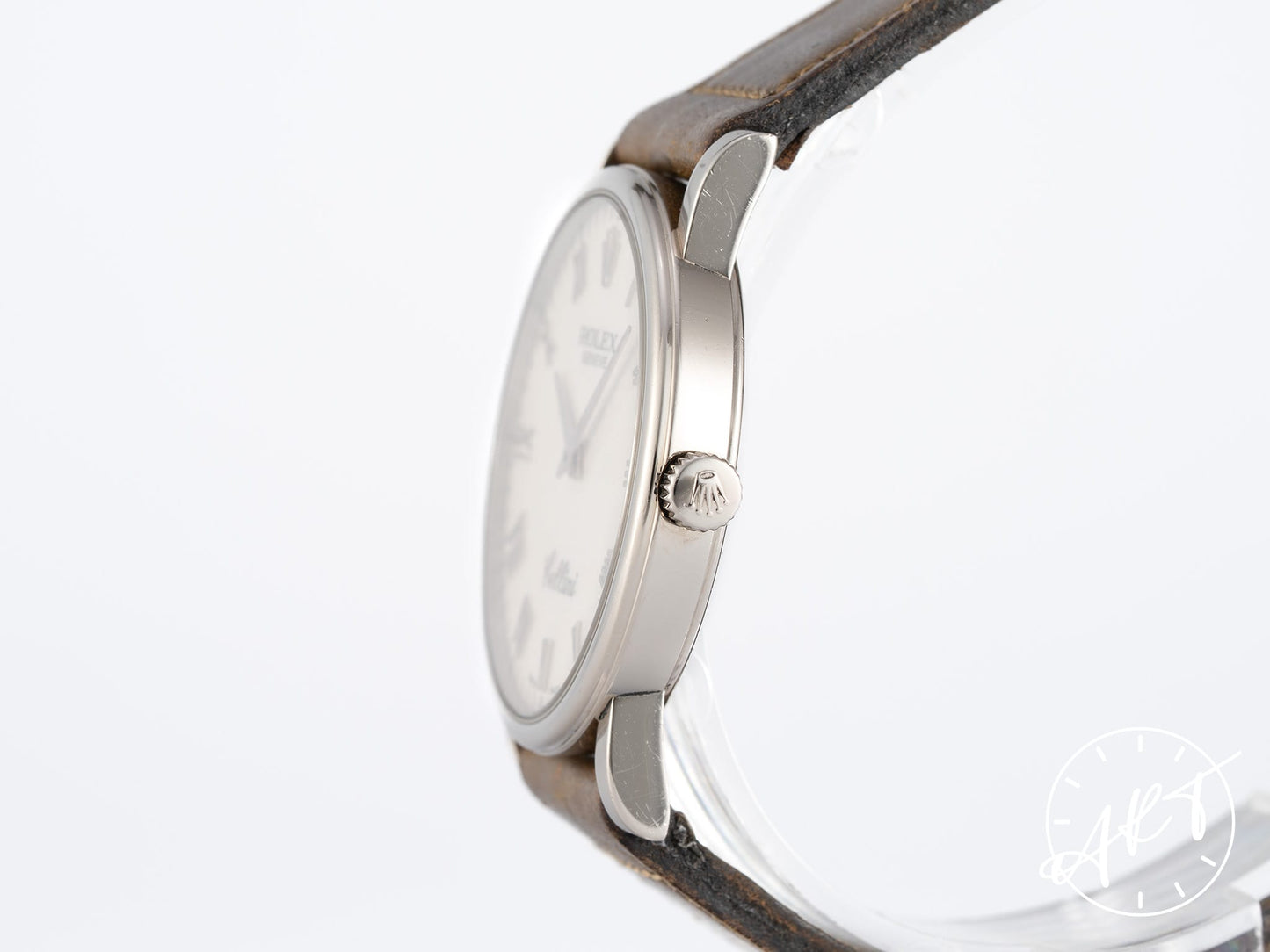 Rolex Cellini Silver Computer Dial 18K White Gold Manual Watch 5115/9 w/ B&P