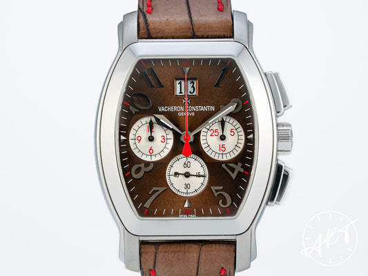 Vacheron Constantin Royal Eagle Chrono Big Date Brown Dial SS US Ltd Watch 49145 BP