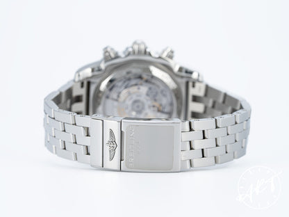 Breitling Chronomat 44 Blue & Silver MOP Dial SS Japan Ltd Watch AB01152A BP