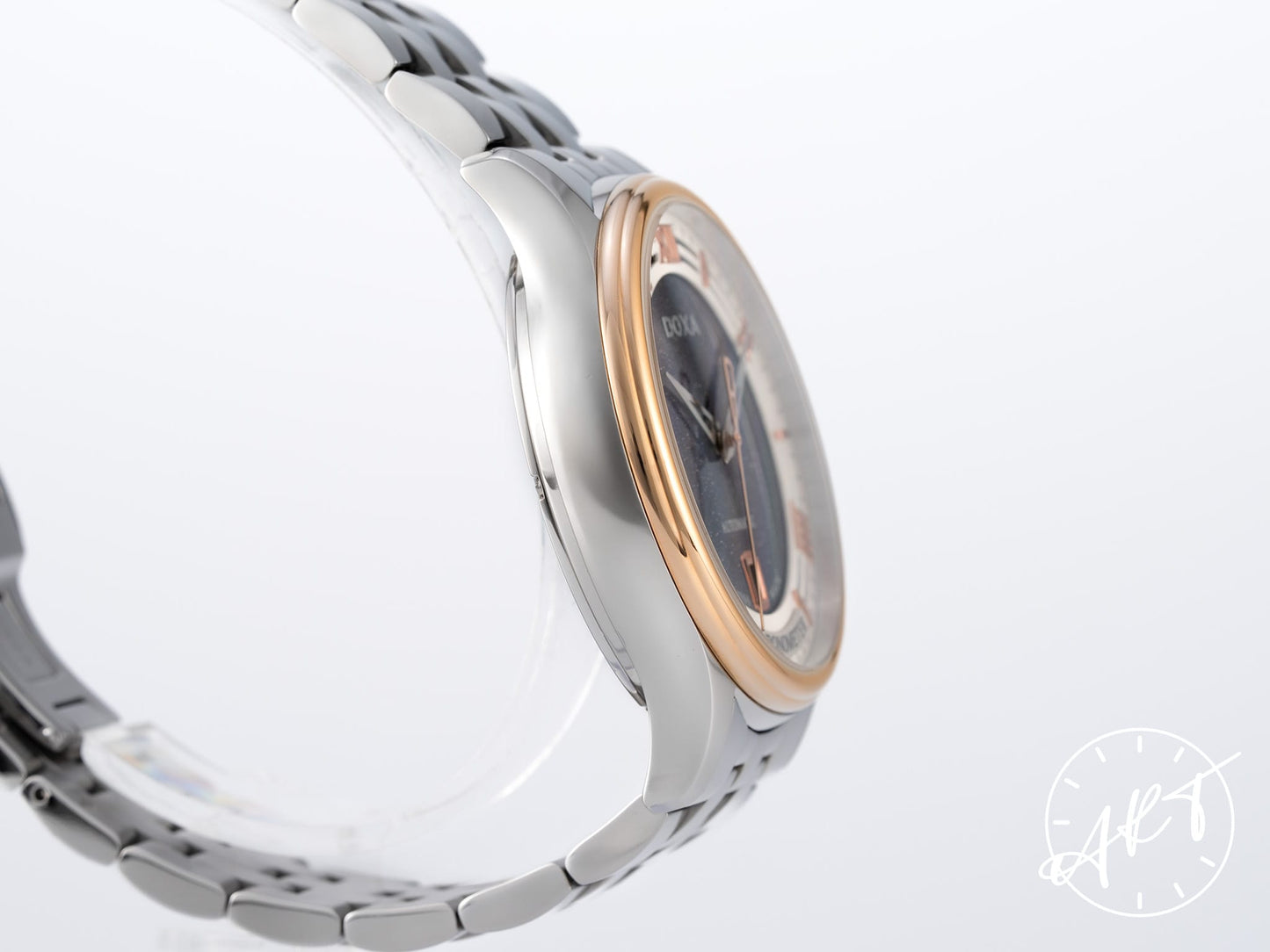 NEW DOXA GrandeMetre Blue Planet Aventurine Dial 18K RG & SS 800 Pcs Ltd Watch D198RBB BP