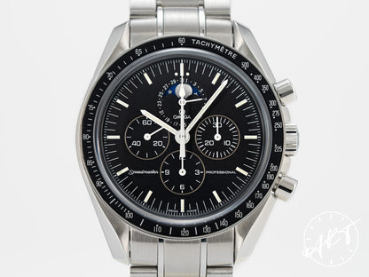 Omega Speedmaster Professional Moonphase Black Dial SS Watch 3576.50.00 BP