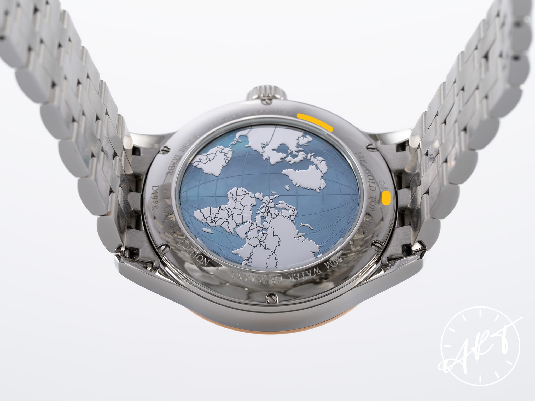 NEW DOXA GrandeMetre Blue Planet Aventurine Dial 18K RG & SS 800