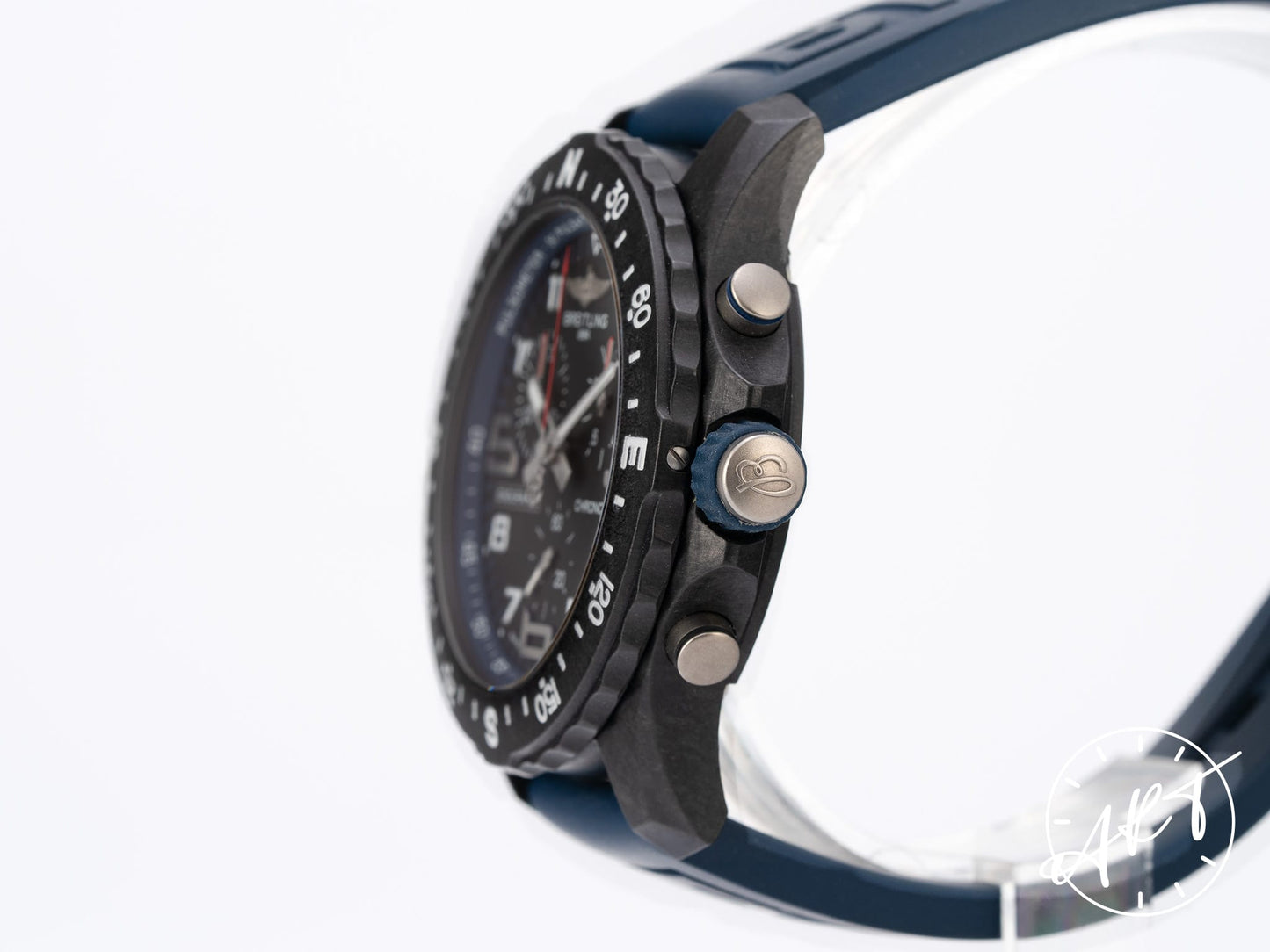 Breitling Endurance Pro 44 Chrono Black SS Quartz Blue Military Watch X82310 BP