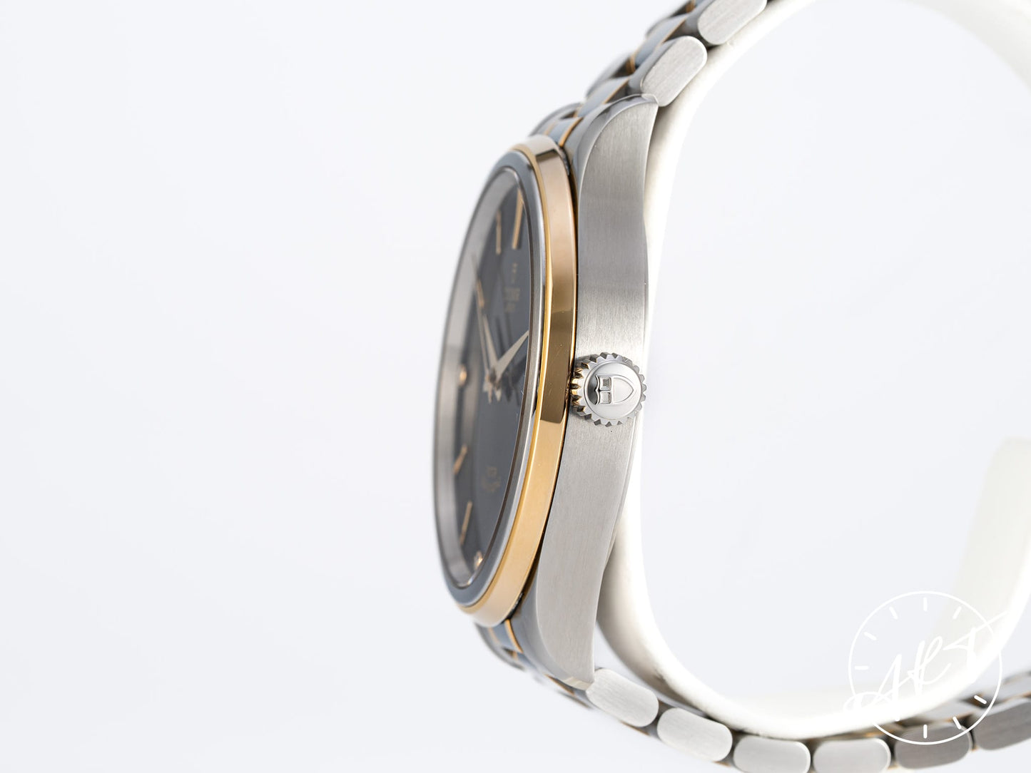 Tudor Style 41 Black Diamond Dial Two-Tone 18K Gold & SS Auto Watch 12703