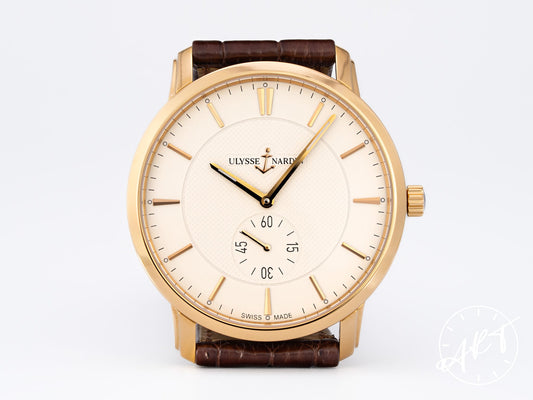 NEW Ulysse Nardin Classico Erotic Cream Dial 18K RG 88 Pcs Ltd Watch 8206-198/31 BP