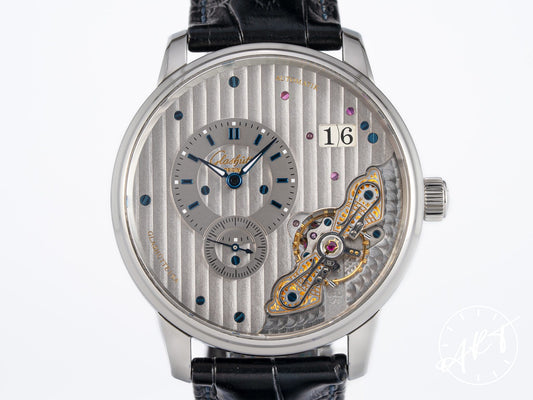 Glashütte Original PanoMaticInverse Big Date Silver Dial SS Auto Watch w/ B&P
