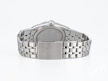 Tudor Prince Day-Date Silver Linen Diamond Dial SS Auto Watch 76214 BP