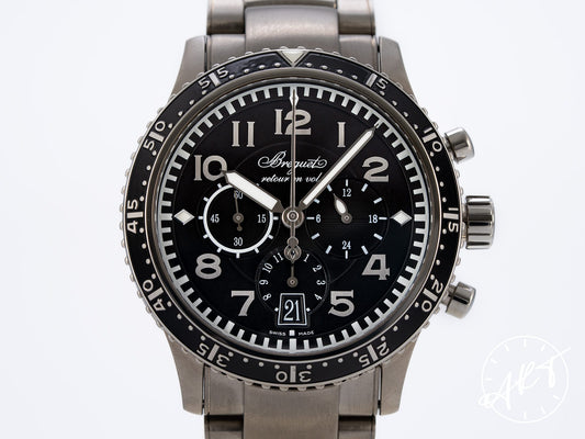 Breguet Type XXI Transatlantique Flyback Chrono Black Dial Titanium Watch 3810TI BP