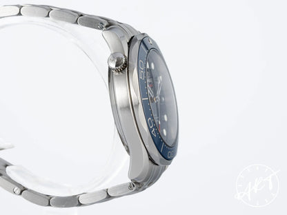 Omega Seamaster 300 Unidirectional Rotating Bezel Blue Dial SS Diver Watch w/Box