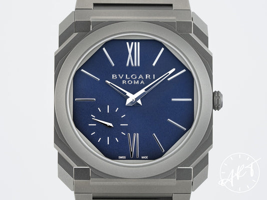Bvlgari Octo Finissimo Blue Dial Titanium Kamine Kobe 30 Pcs Ltd Watch 103766 BP