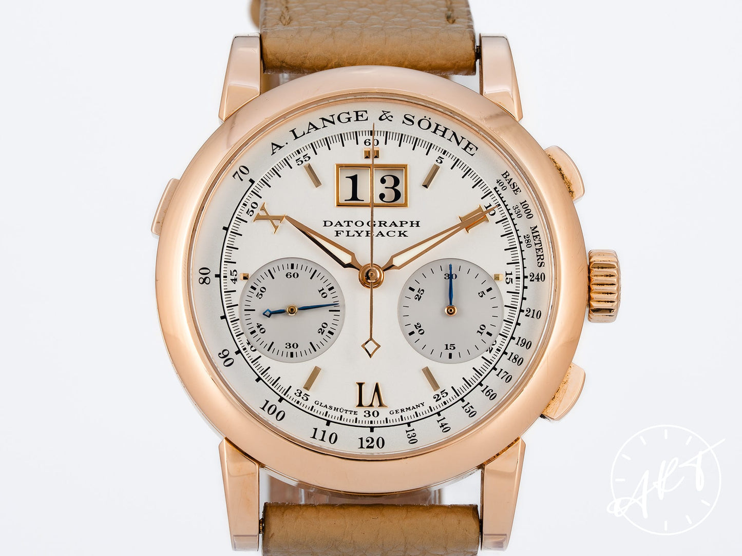 A. Lange & Söhne Saxonia Datograph Silver Dial RG Manual Watch 403.032 w/ B&P