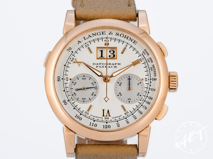 A. Lange & Söhne Saxonia Datograph Silver Dial RG Manual Watch 403.032 w/ B&P