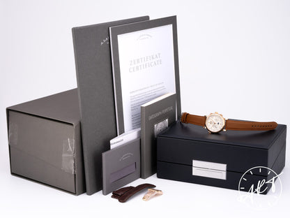 A. Lange & Söhne Datograph Perpetual Calendar Moonphase Silver Dial 18K RG Watch 410.032 BP