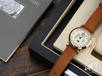 A. Lange & Söhne Datograph Perpetual Calendar Moonphase Silver Dial 18K RG Watch 410.032 BP