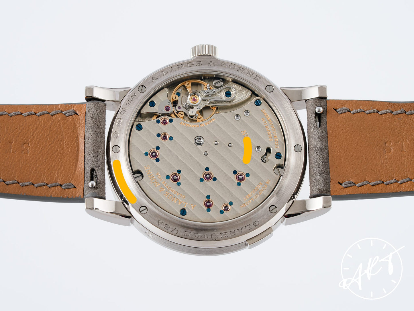 A. Lange & Söhne Lange 1 Moonphase Black Dial 18K White Gold Manual Watch 192.029 w/ B&P
