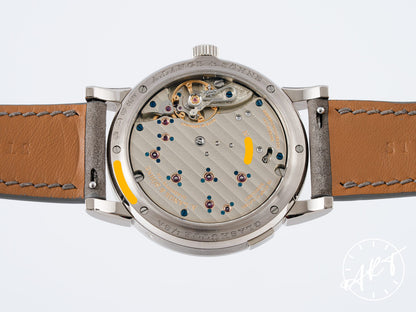 A. Lange & Söhne Lange 1 Moonphase Black Dial 18K White Gold Manual Watch 192.029 w/ B&P