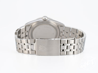 Tudor Prince Day-Date Silver Linen Dial SS Auto Watch 76214