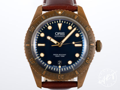 Oris Divers Sixty-Five Blue Dial Bronze Auto Carl Brashear Limited Edition Watch