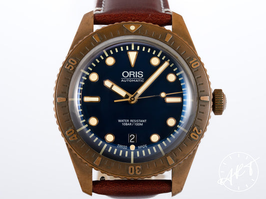 Oris Divers Sixty-Five Blue Dial Bronze Auto Carl Brashear Limited Edition Watch