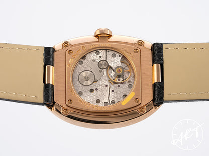 Cartier Baignoire Large Silver Dial 18K Rose Gold Oval Manual Watch W8000002