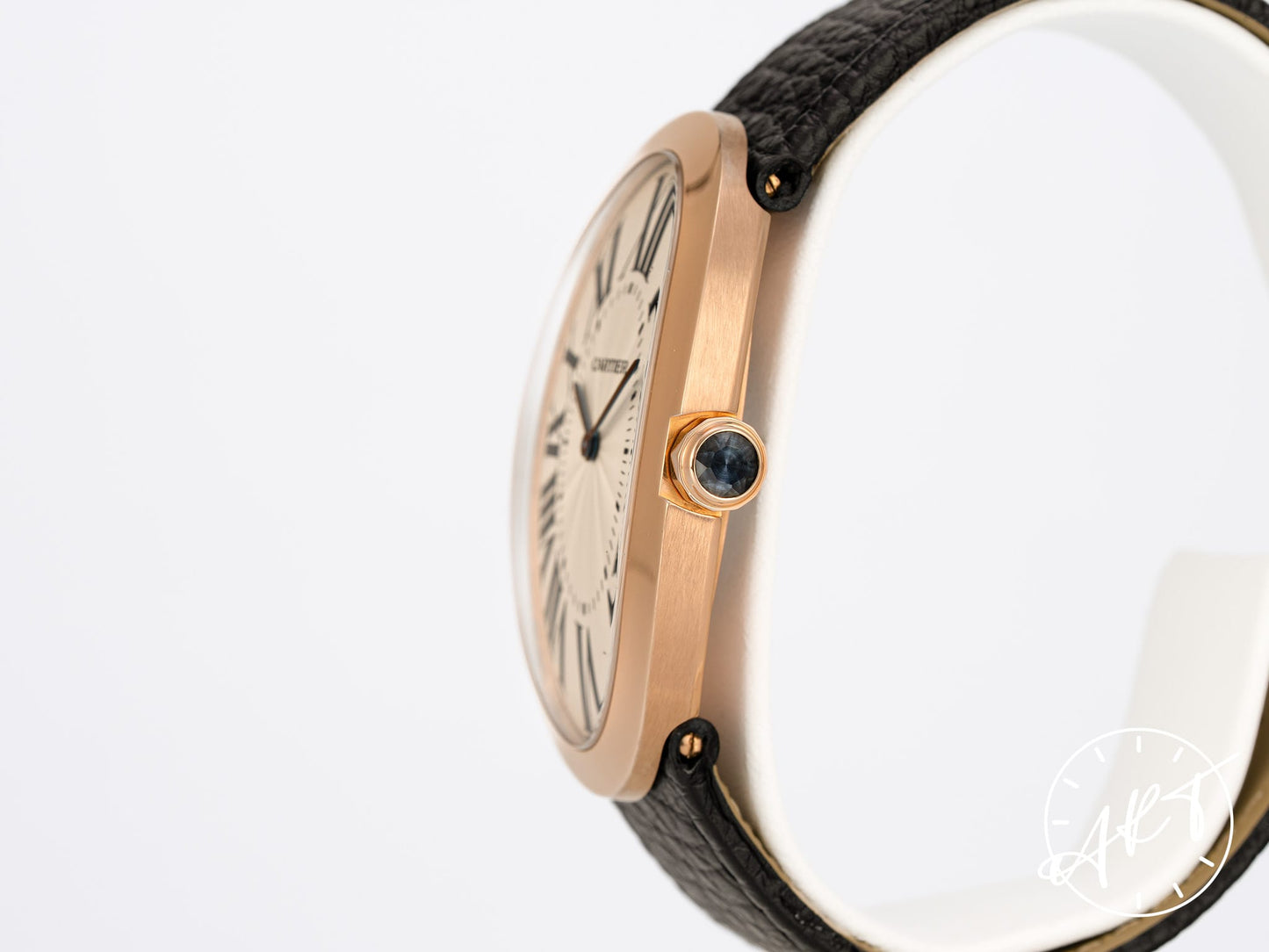 Cartier Baignoire Large Silver Dial 18K Rose Gold Oval Manual Watch W8000002