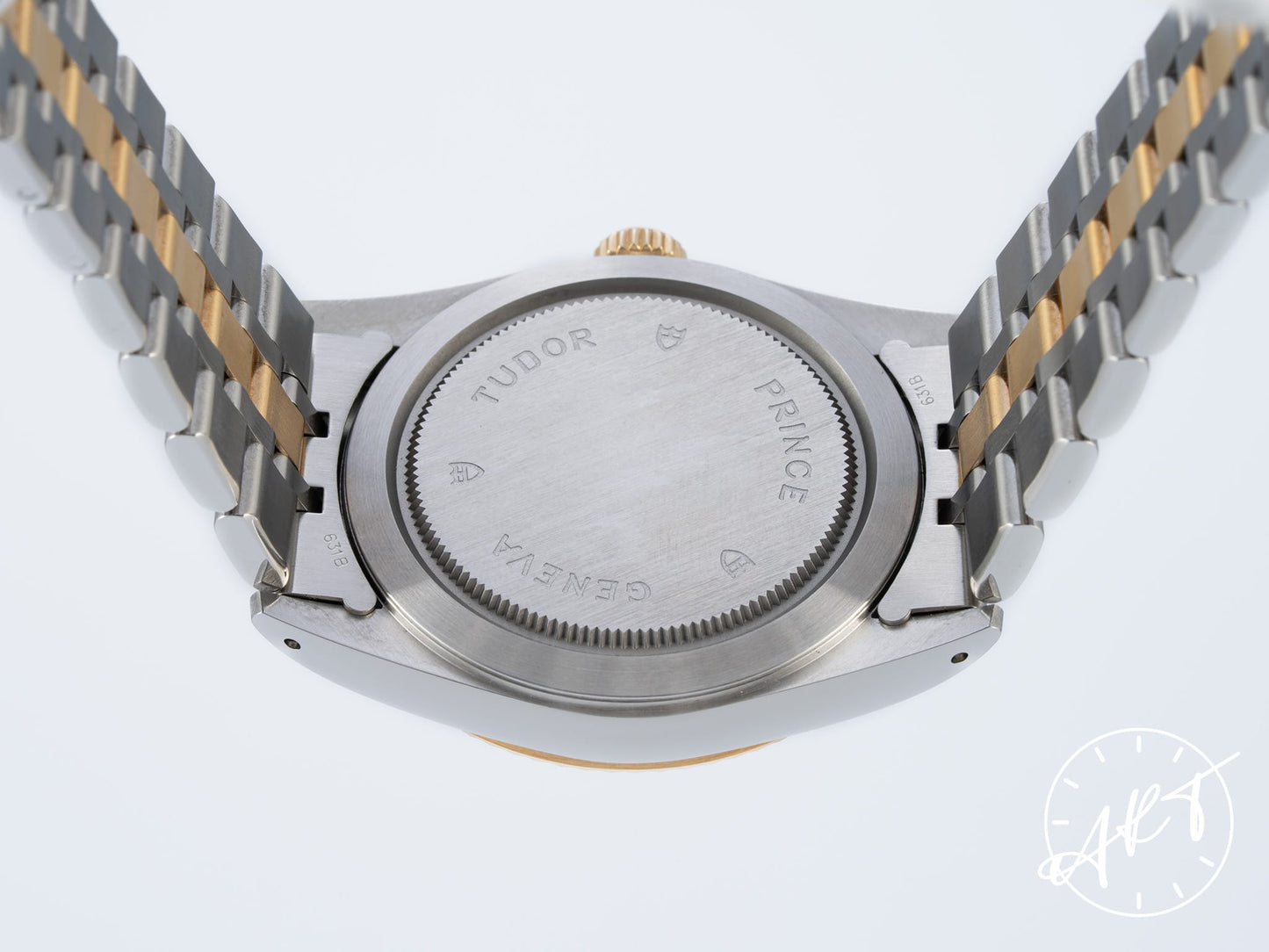 Tudor Prince Day-Date Gold Linen Dial 18K Gold & SS Watch 76213 BP