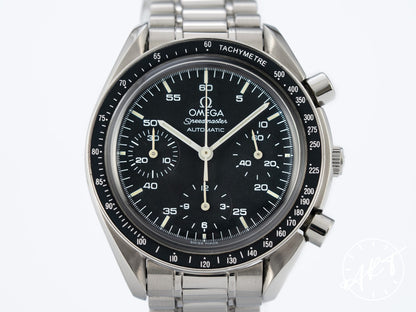 Omega Speedmaster Reduced Chronograph Black Dial SS Auto Watch 3510.50.00 w/ B&P