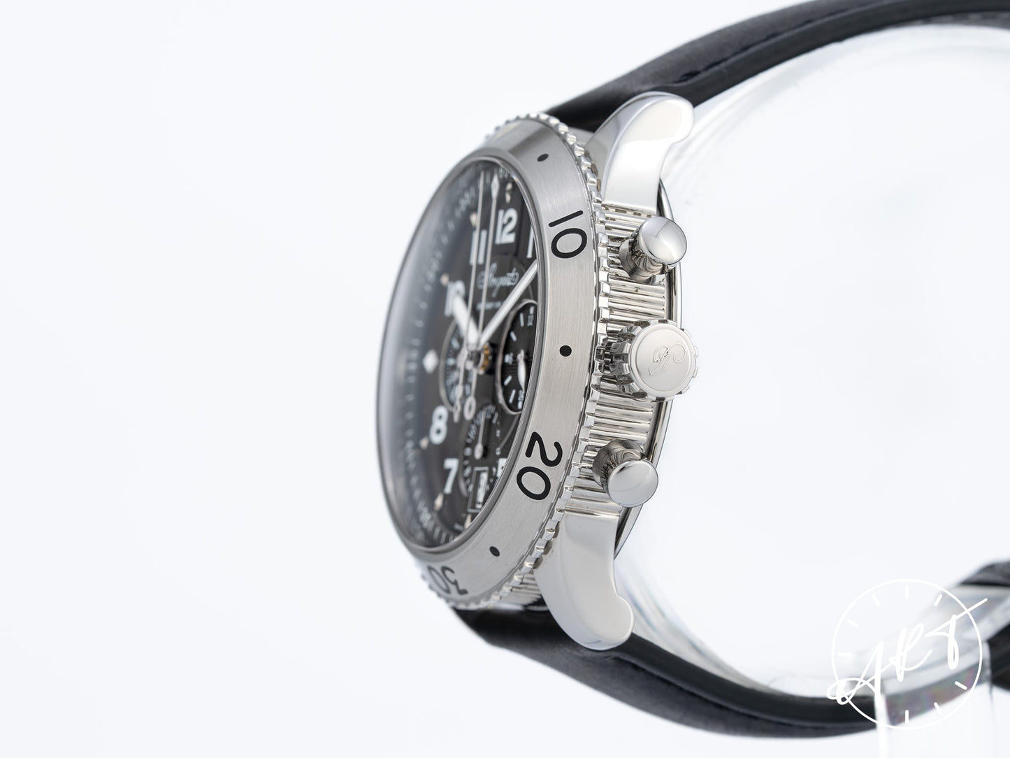 Breguet Type XXI Flyback Chrono Black Dial SS Auto Pilot Watch 3810ST w/ Box