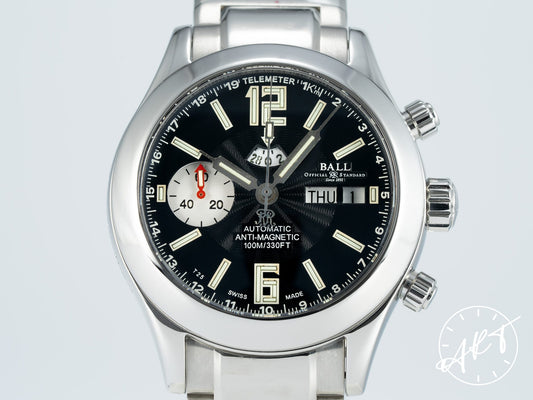 Ball Engineer Master II Day-Date Telemeter Black Dial SS Auto Watch CM1020C