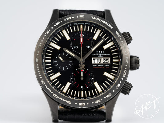 Ball Fireman Day-Date Chronograph Black PVD-Coated SS Auto Watch CM2192C