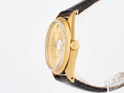 Vintage 1972 Rolex 1512 Gold Dial “Zephyr” 14K Gold Automatic Watch