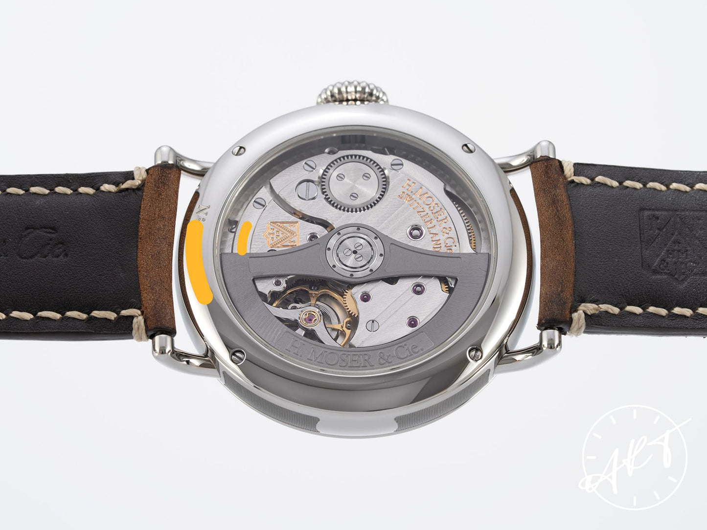 H. Moser & Cie. Heritage Centre Seconds Funky Blue SS Watch 8200-1201 BP