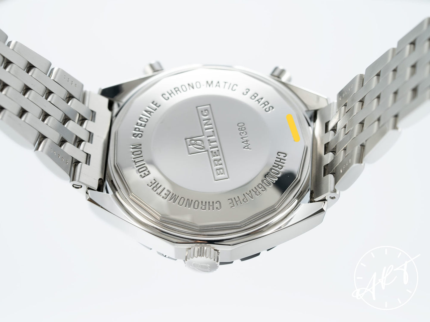 Breitling Chrono-Matic Black Dial Stainless Steel Auto Pilot Watch A41360 w/ Box